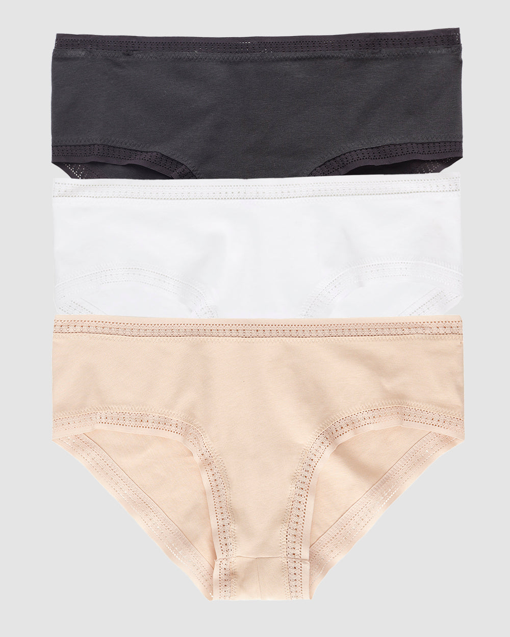 Multi color Cabana Cotton Boyshort Underwear 3 Pack