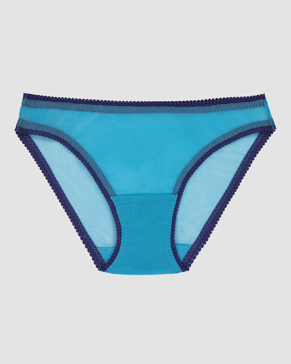 Gossamer Mesh Hip Bikini Underwear - Delphinium Blue