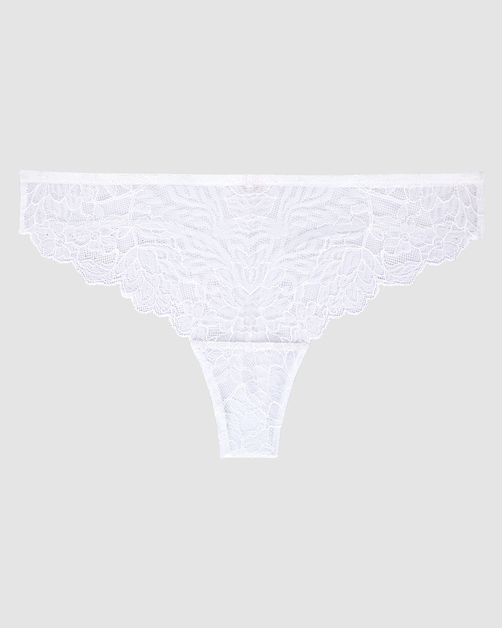 A white Luxe Lace Thong