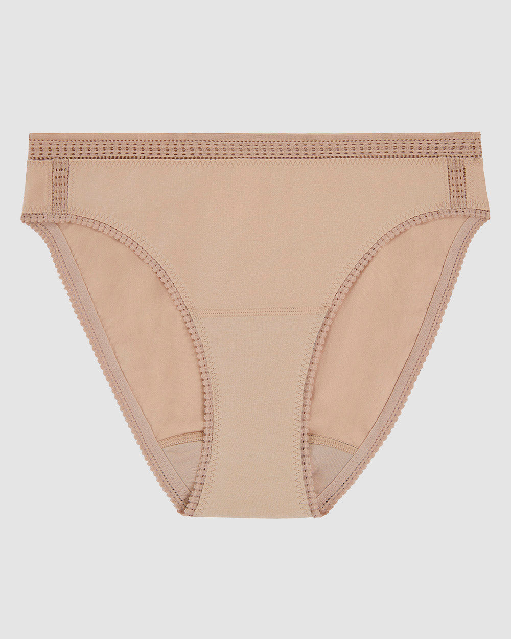 Champagne Cabana Cotton Leak Proof Hi Cut Brief