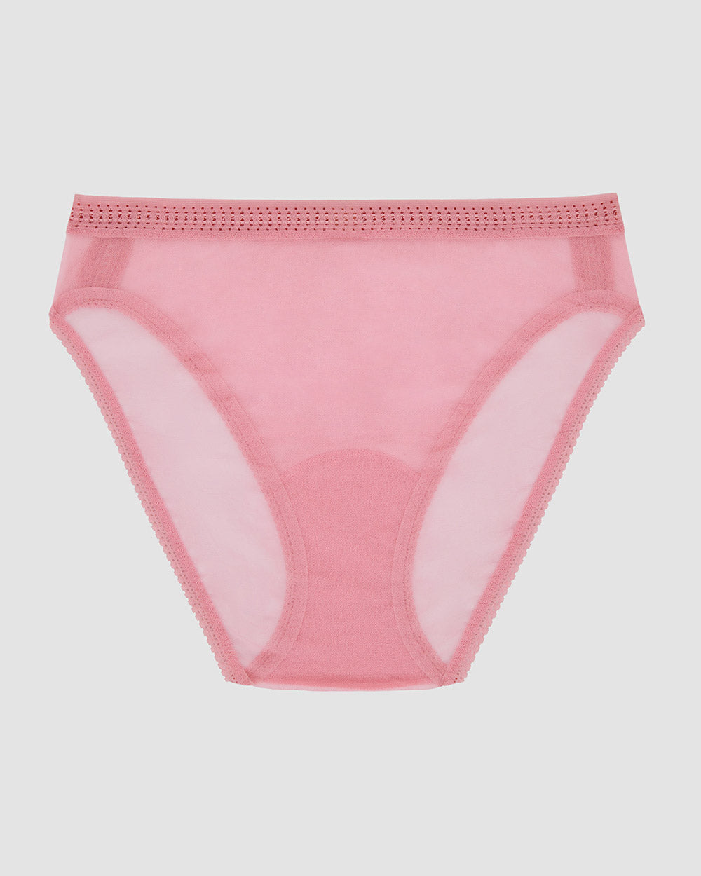 A Gossamer Mesh Hi Cut Brief Underwear - Peony the back view