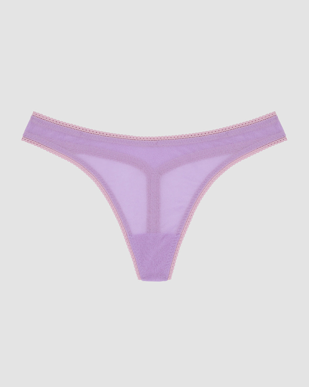 A Gossamer Mesh Hip G Thong Underwear - Rich Lavender front view