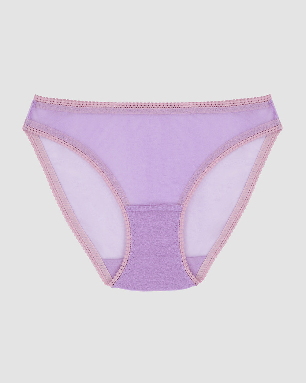 A Gossamer Mesh Hip Underwear - Rich Lavender front view