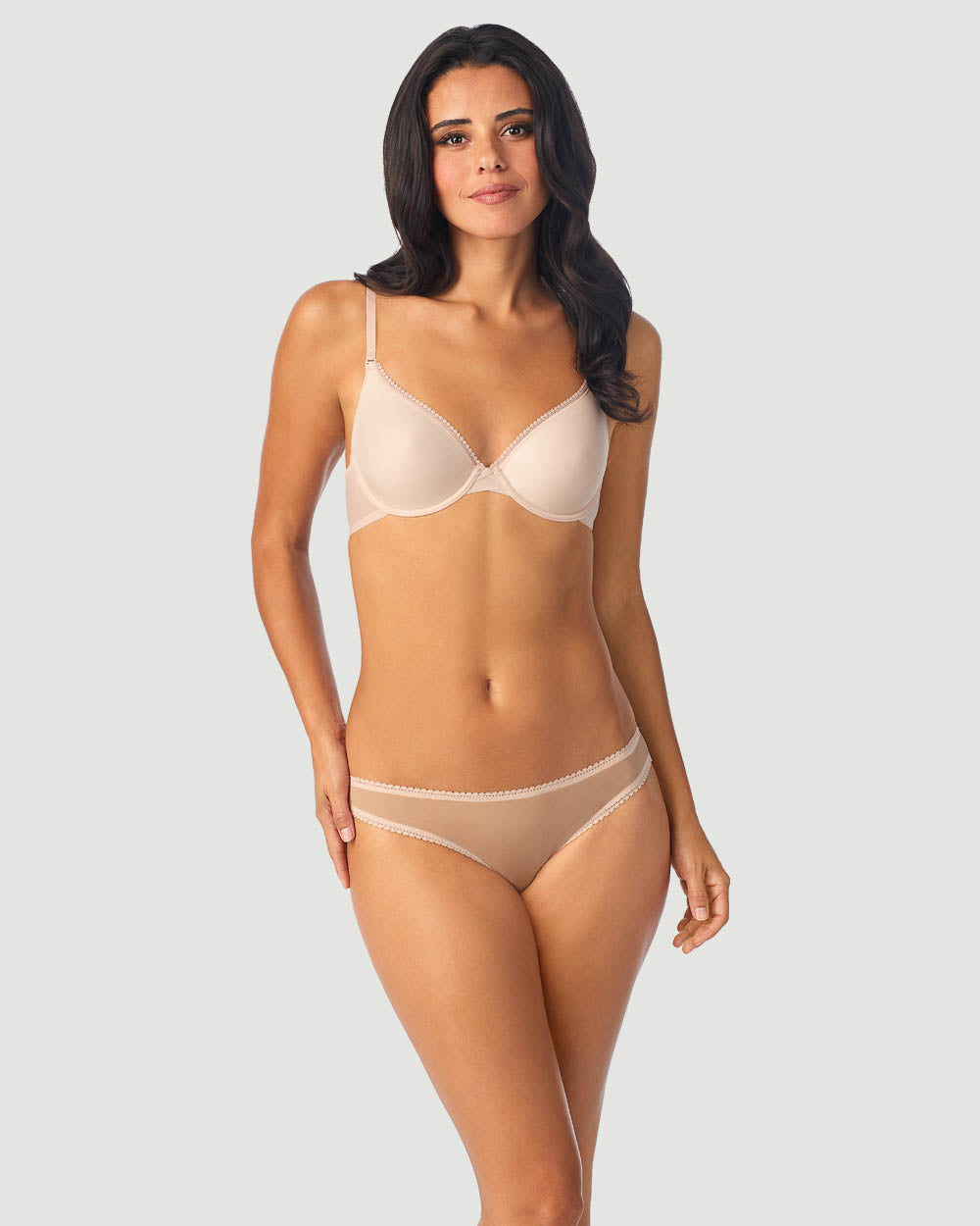 Gossamer Mesh Convertible T Shirt Bra - Champagne