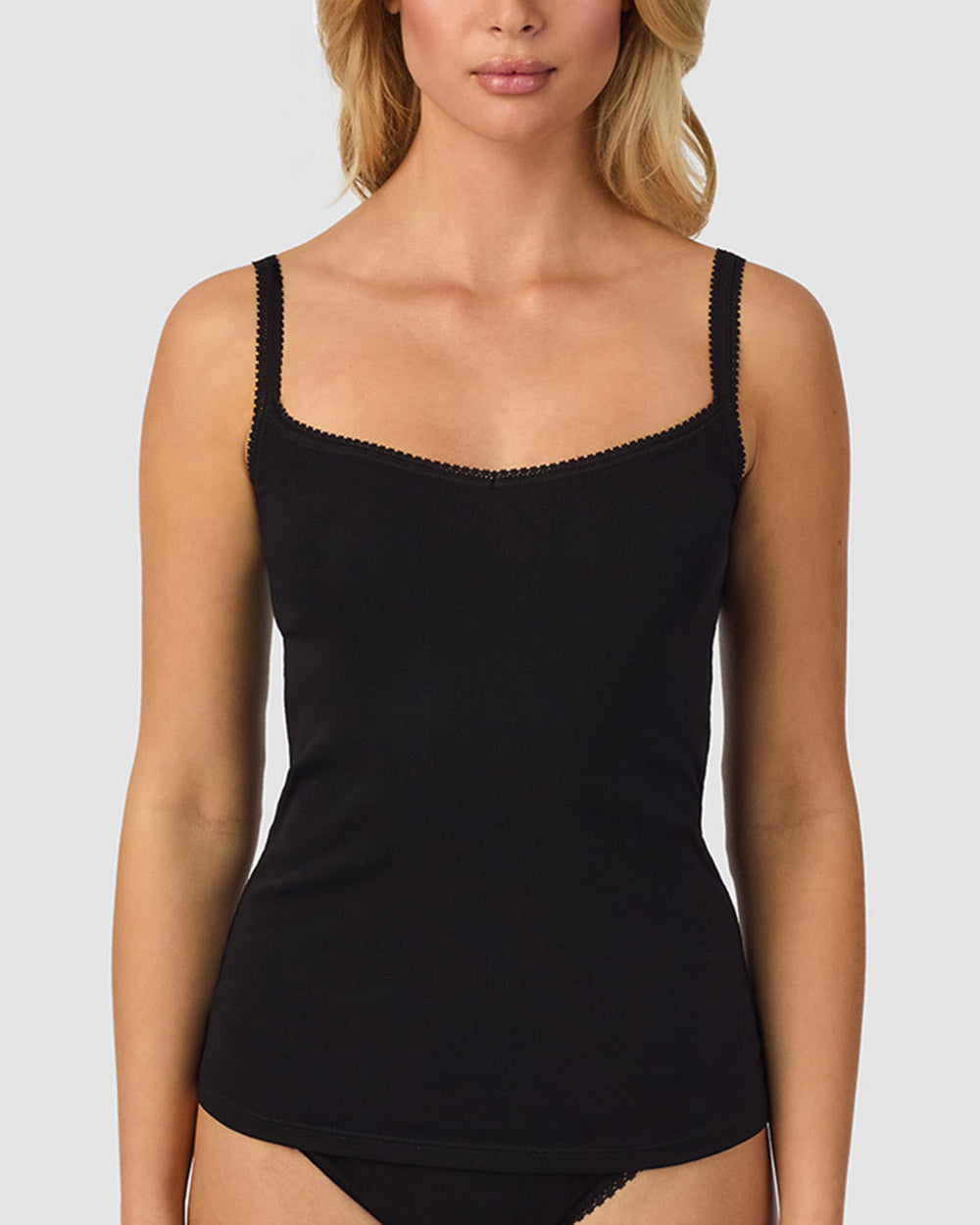 Cabana Cotton Reversible Cami - Black
