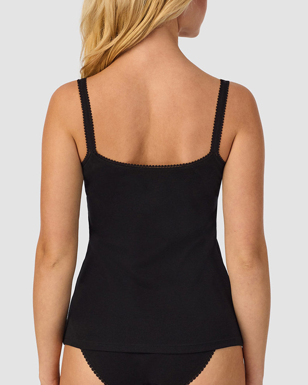 Cabana Cotton Reversible Cami - Black