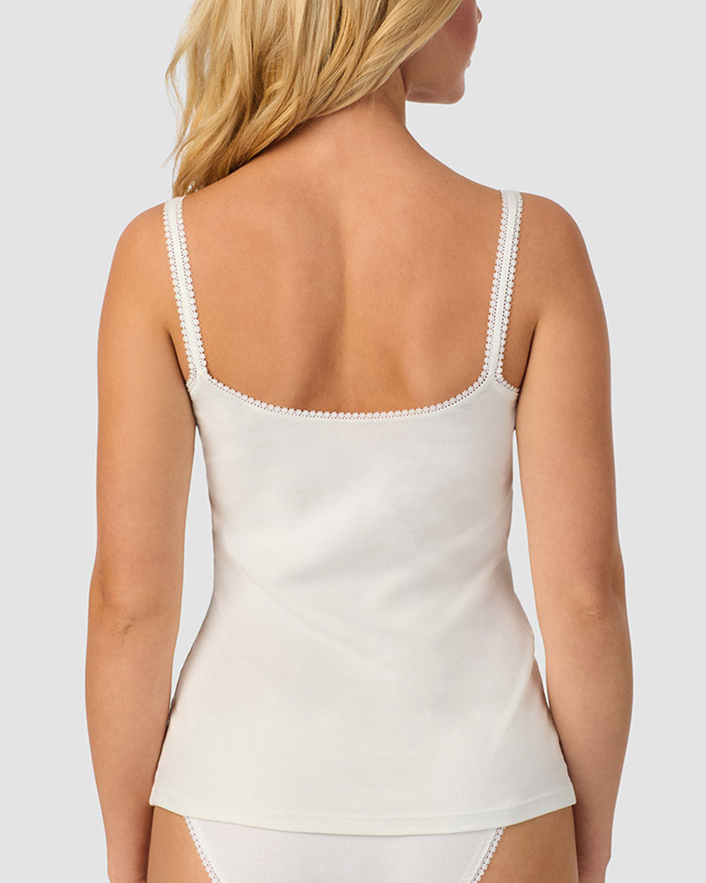 Cabana Cotton Reversible Cami - White