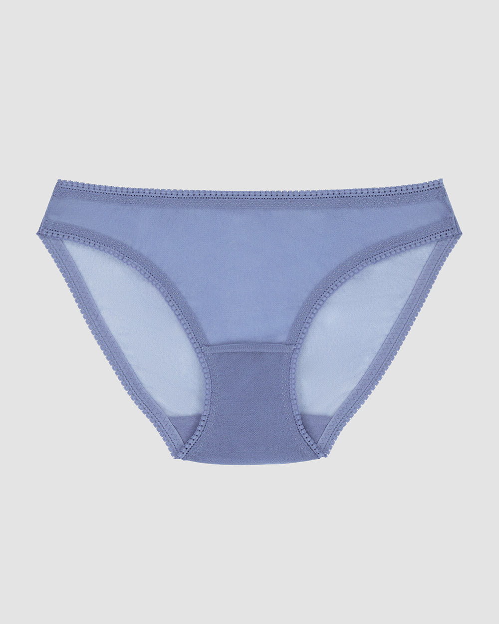 Gossamer Mesh Hip Bikini Underwear - Country Blue