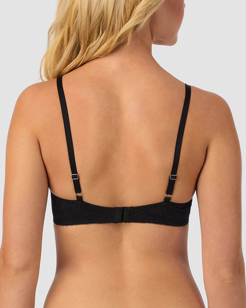 A lady wearing black Sleek & Lace Wire Free Lift