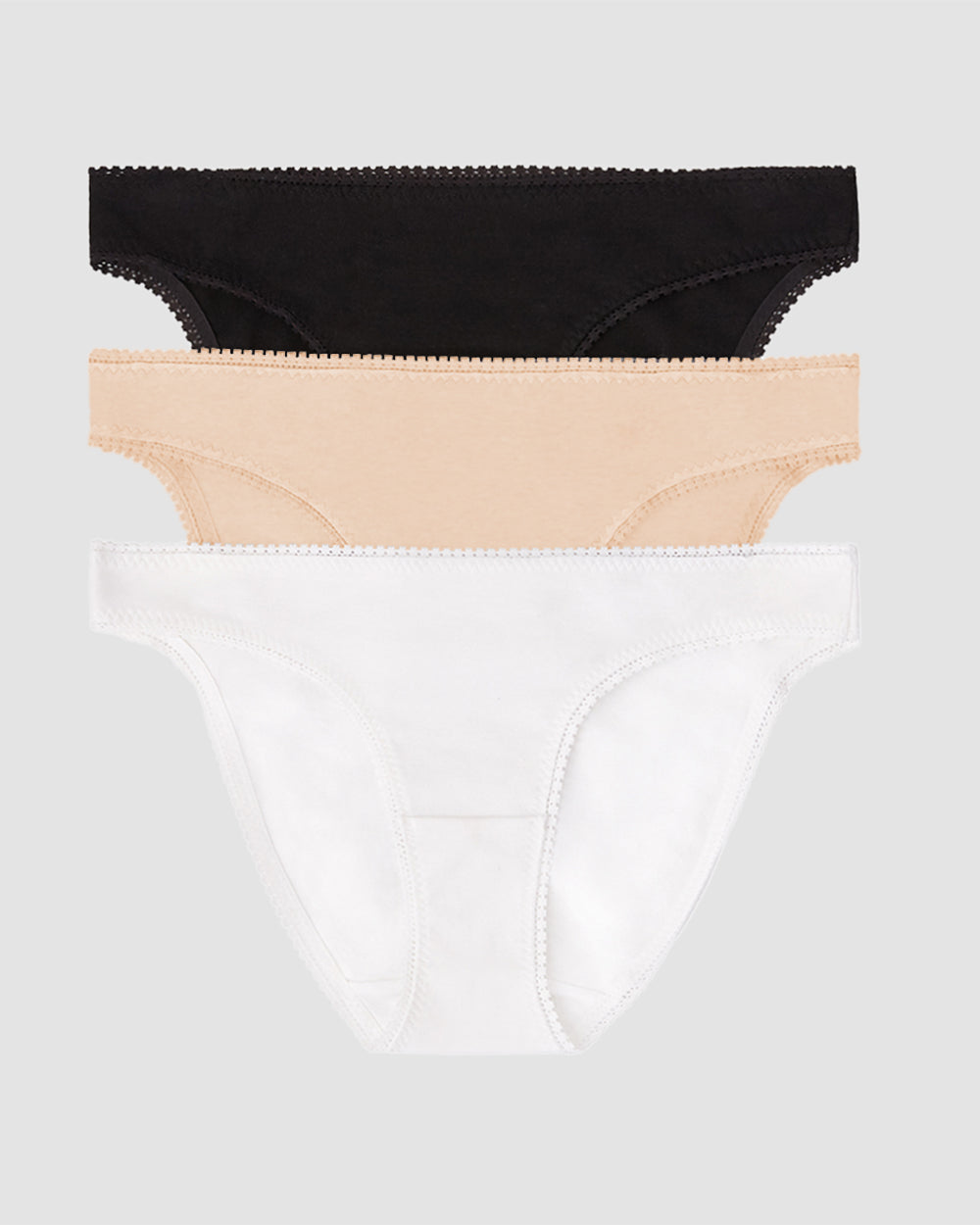 Multi color Cabana Cotton Hip Bikini Underwear 3 Pack