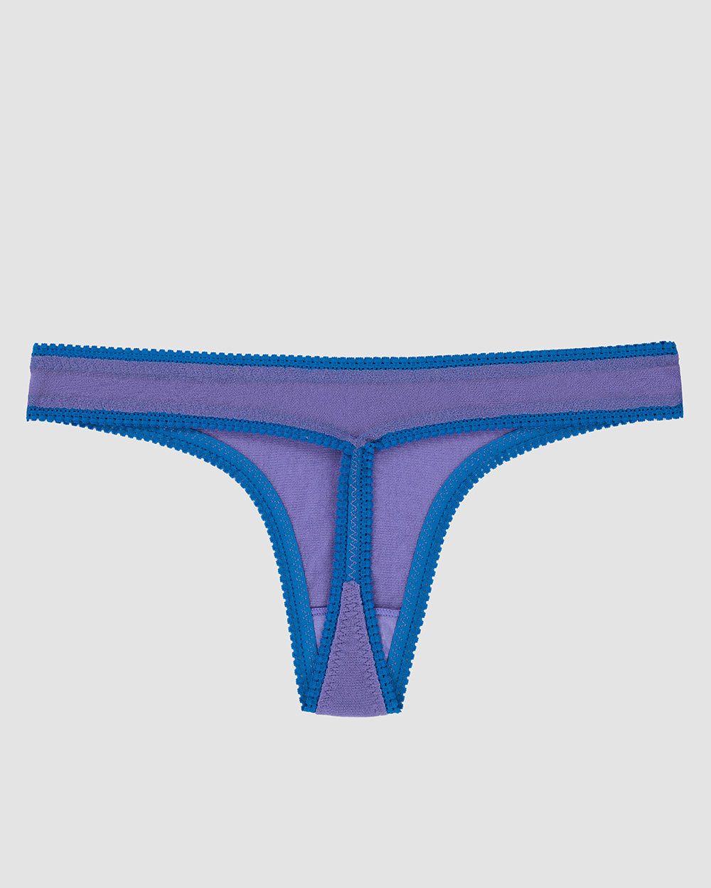 A twilight blue Gossamer Mesh Hip G Thong Underwear