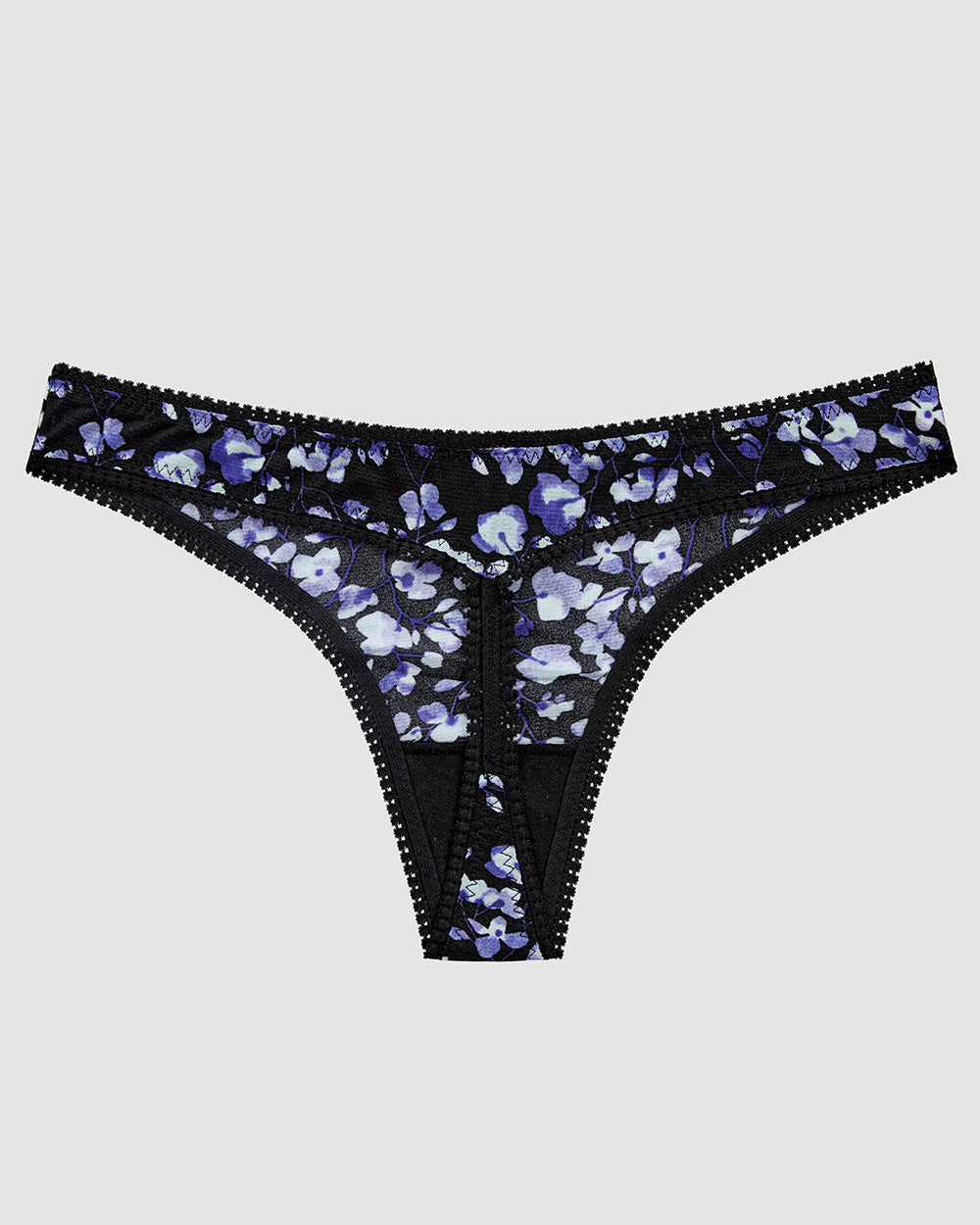 Triple Mesh Hip G Thong Underwear in evening blossom print