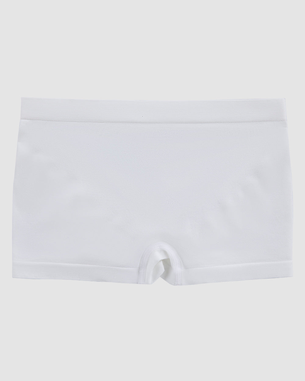 A lady wearing white Cabana Cotton Seamless Boyshort Underwear