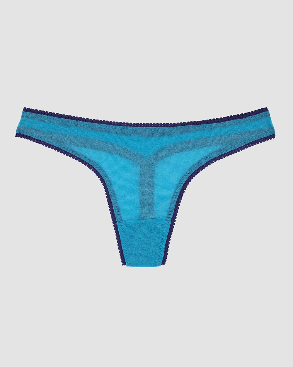 Gossamer Mesh Hip G Thong Underwear - Delphinium Blue