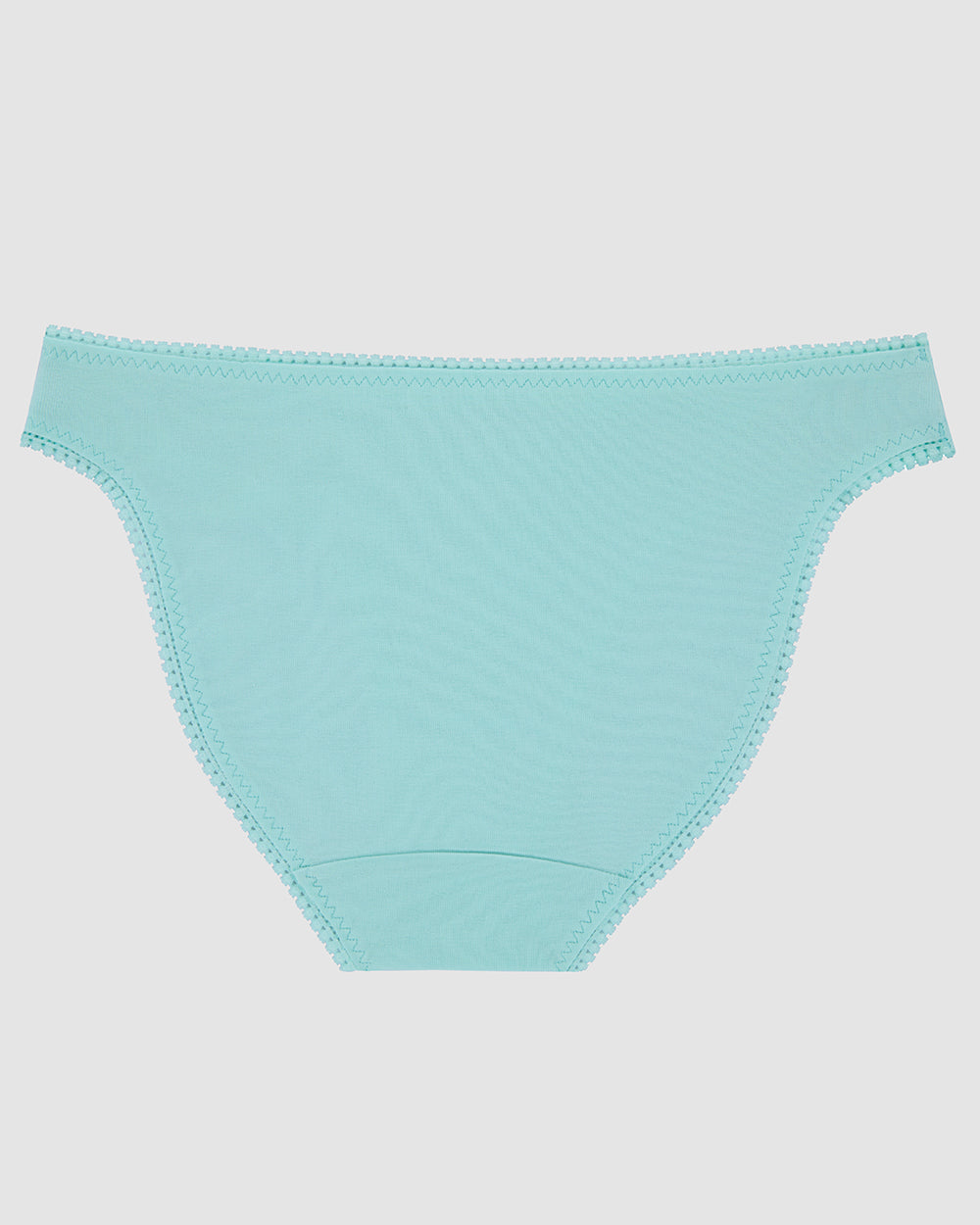 Frosted mint cabana cotton hip bikini underwear.