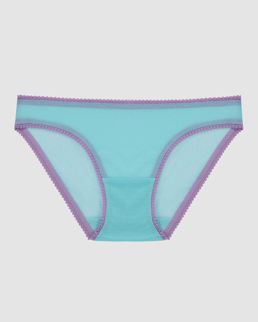 A blue radiance Gossamer Mesh Hip Bikini Underwear