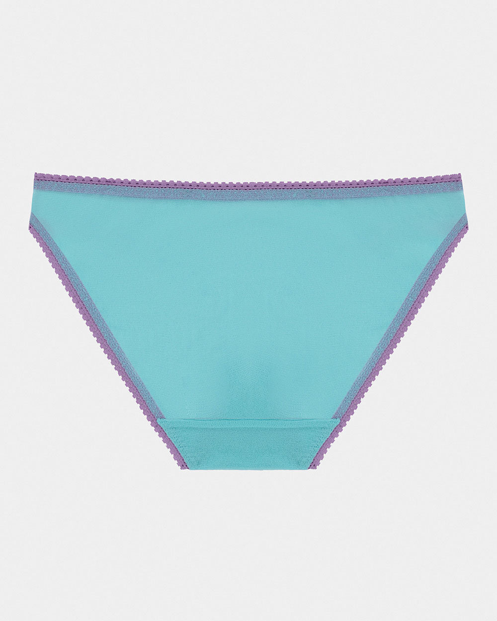 A blue radiance Gossamer Mesh Hip Bikini Underwear