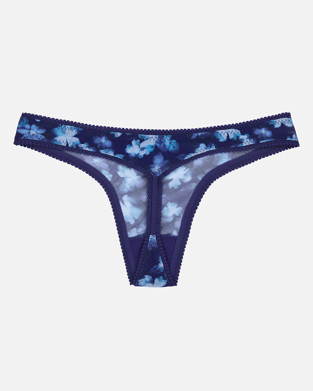 Triple Mesh Hip G Thong Underwear - Heavenly Floral back view