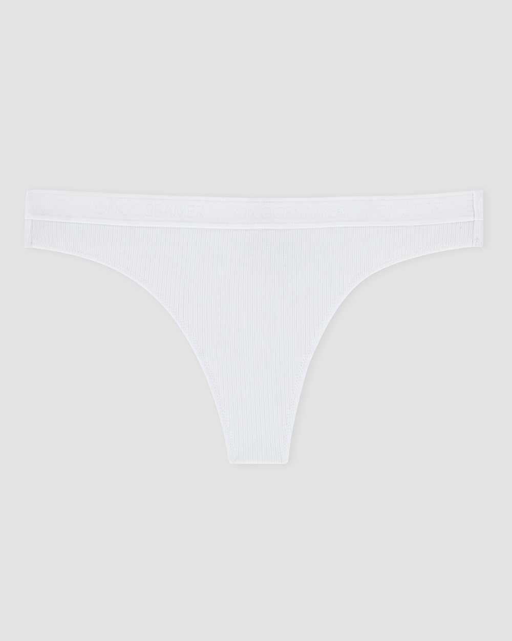 A lady wearing Cabana Cotton Rib Hip G - White