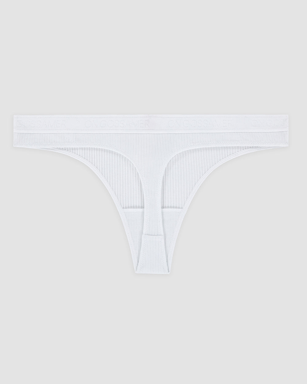 A lady wearing Cabana Cotton Rib Hip G - White