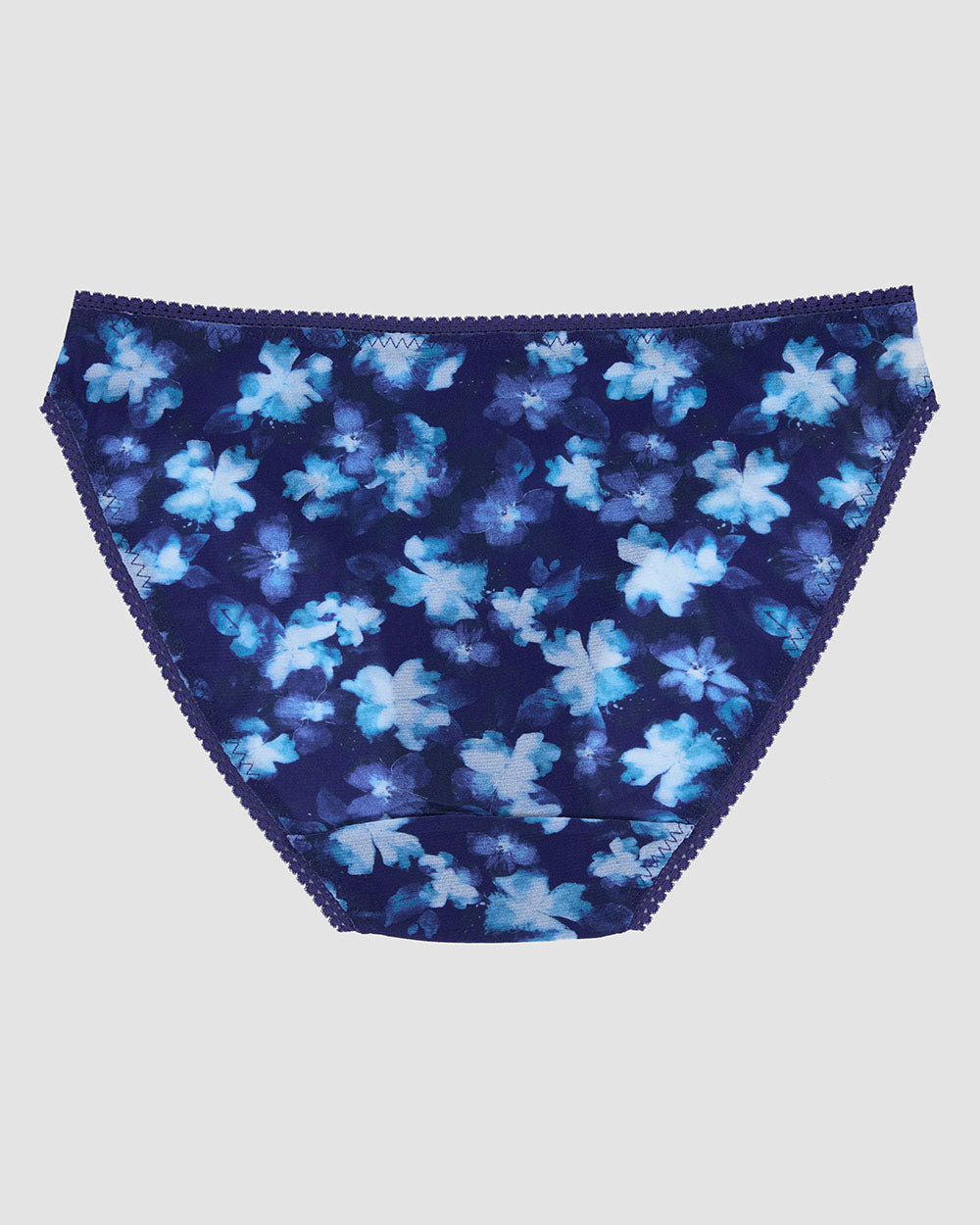 A lady wearing Triple Mesh Hip Bikini Underwear - Heavenly Floral back view