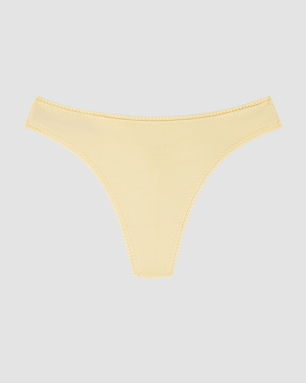 A Cabana Cotton Hip G Thong Underwear - Banana Cream the front view