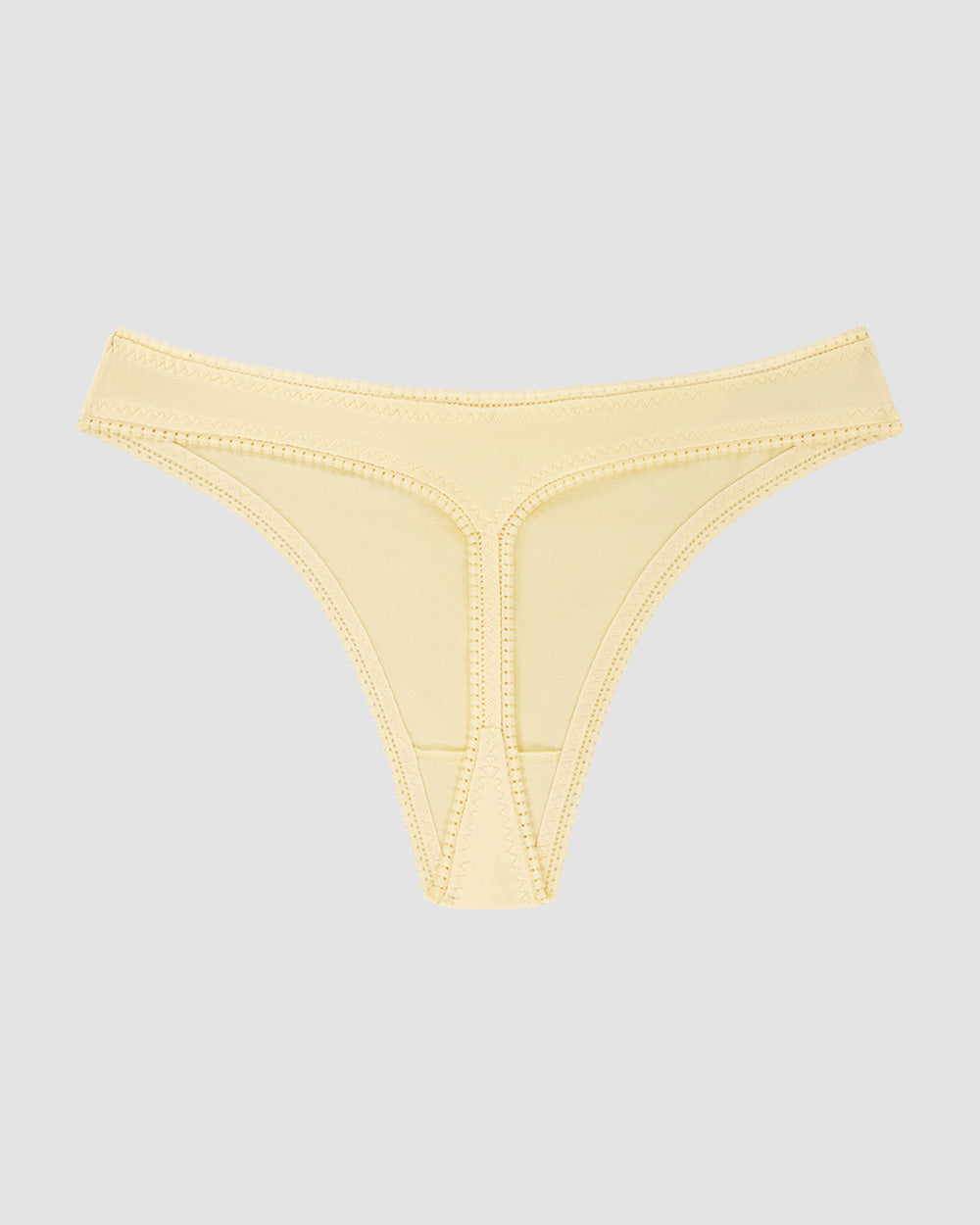 A Cabana Cotton Hip G Thong Underwear - Banana Cream the back view