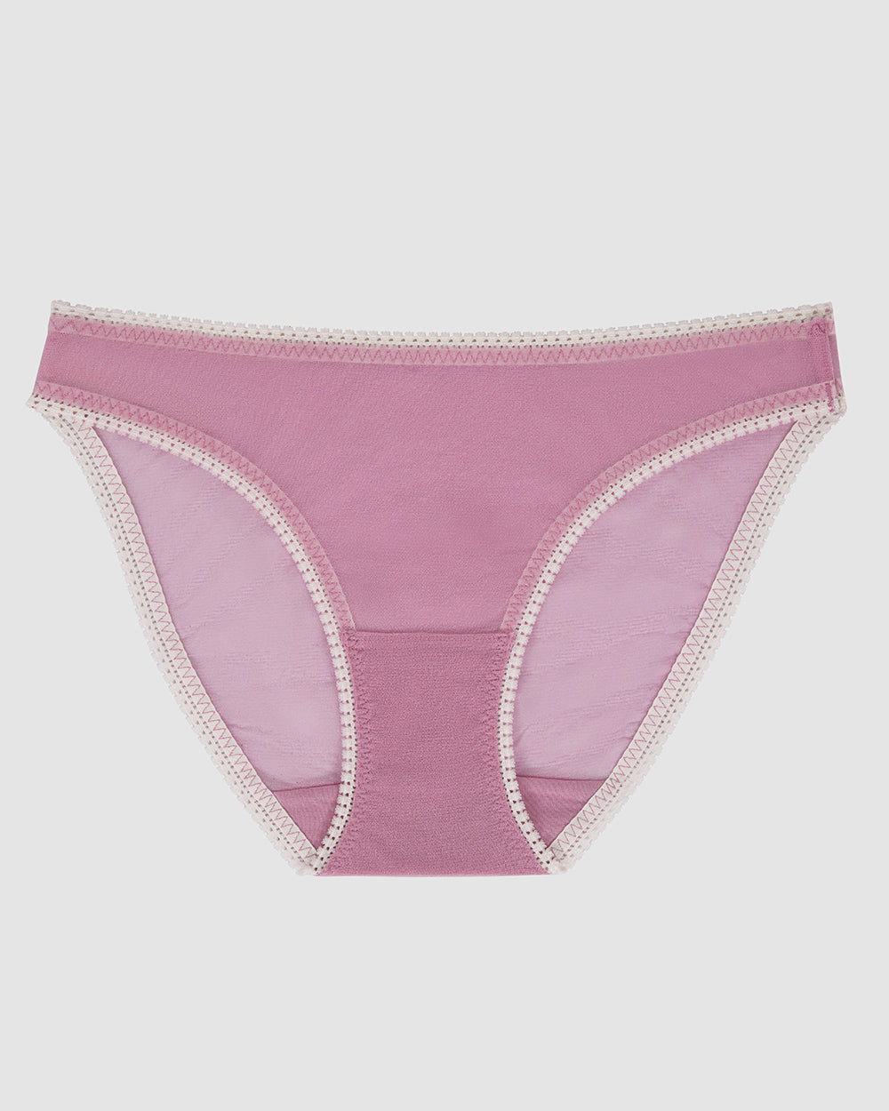 A  Pink Berry Gossamer Mesh Hip Bikini Underwear .