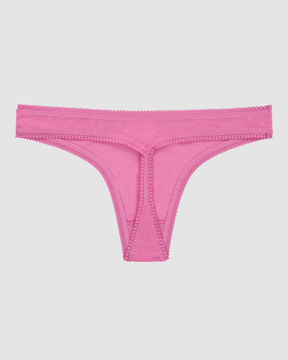 A ladywearing pink cosmas Gossamer Mesh Hip G Thong Underwear