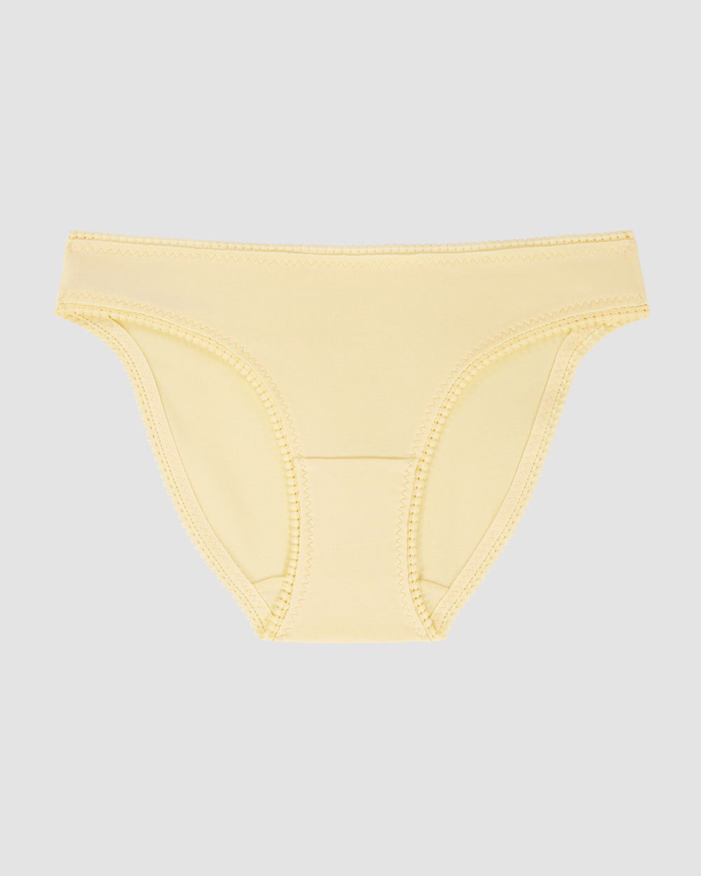 A Cabana Cotton Hip Bikini Underwear - Banana Cream the front view