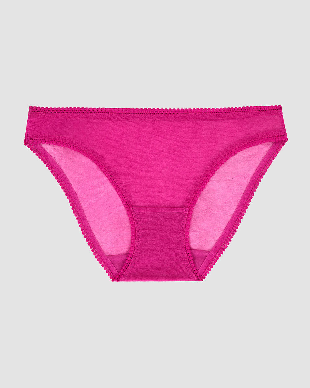 A Gossamer Mesh Hip Bikini Underwear - Sweet Fuchsia