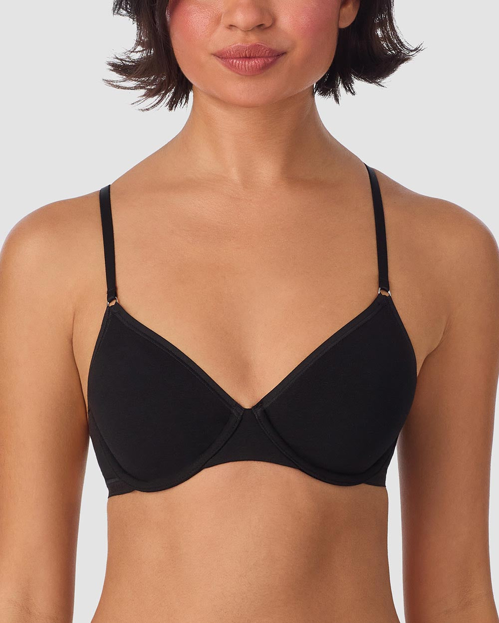 Cabana Cotton Unlined Underwire Bra - Black