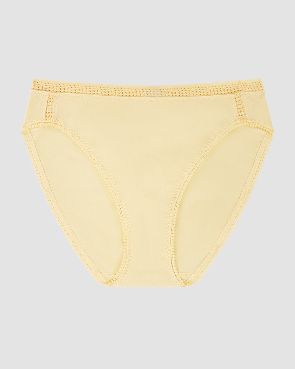 A Cabana Cotton Hi Cut Brief Underwear  - Banana Cream the front view