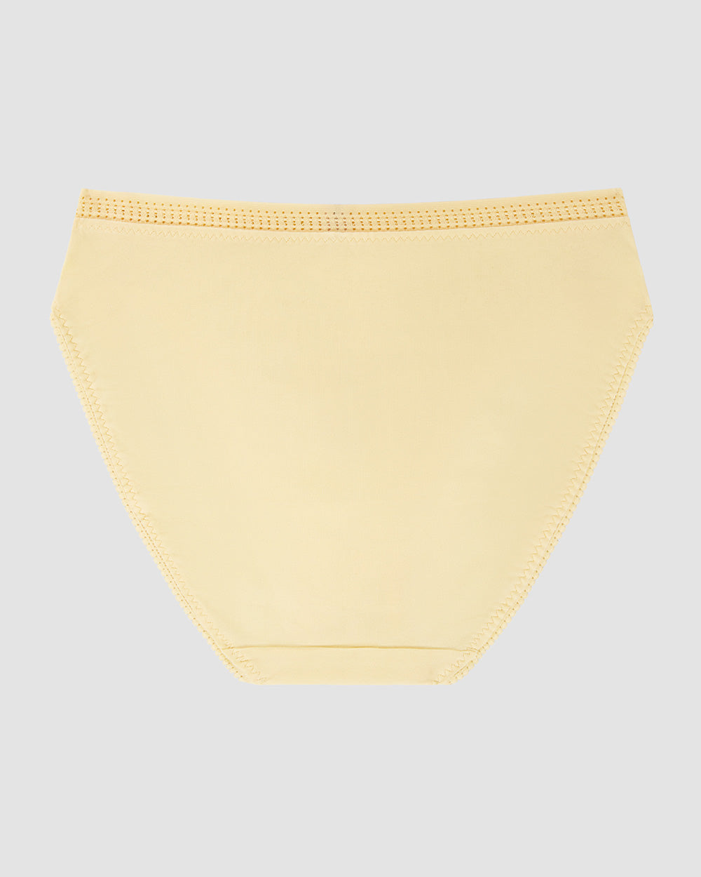 A Cabana Cotton Hi Cut Brief Underwear  - Banana Cream the back view