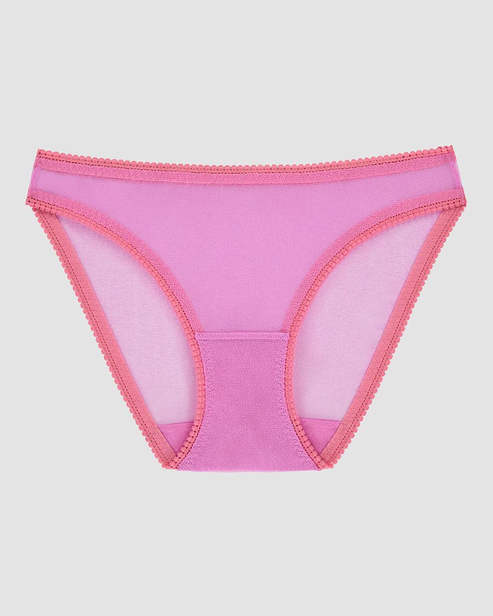 A Gossamer Mesh Hip Bikini Underwear in Wine Berry