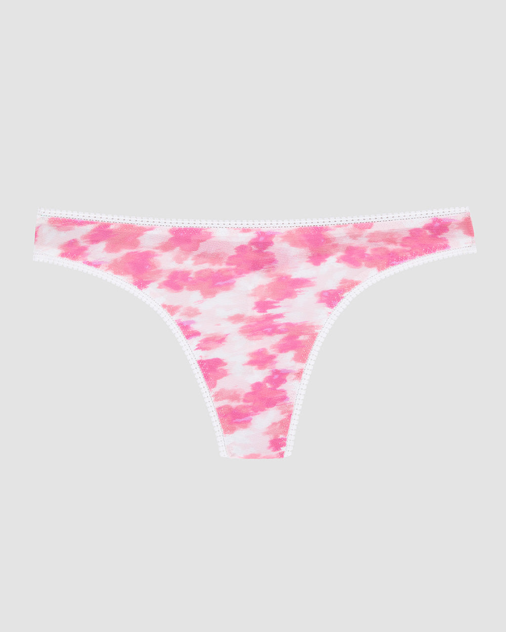 A Triple Mesh Hip G Thong Underwear in Blurred Floral