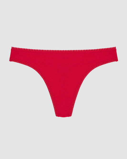A Cabana Cotton Hip G Thong Underwear - Crimson