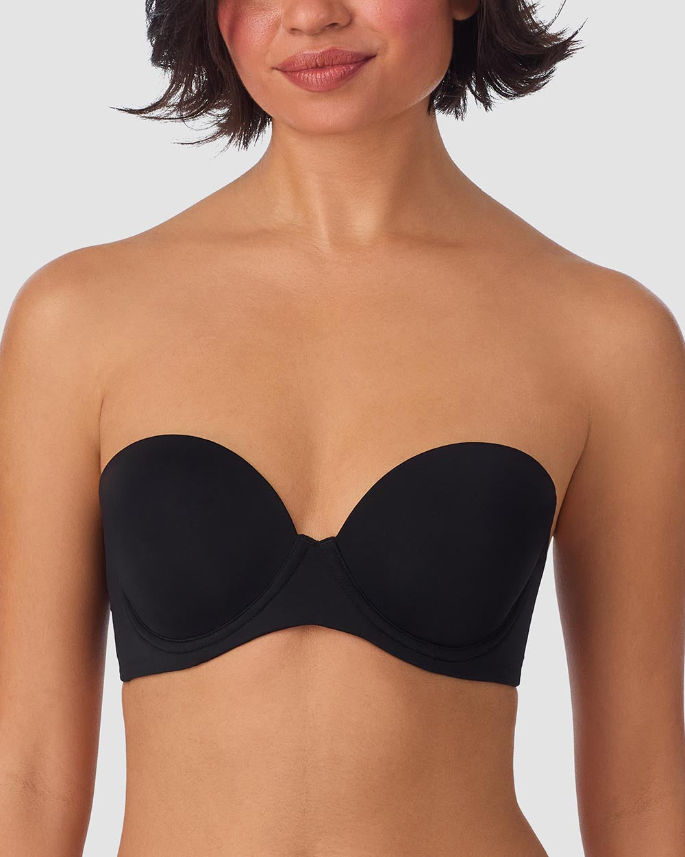 Sleek Micro Strapless Plunge - Black
