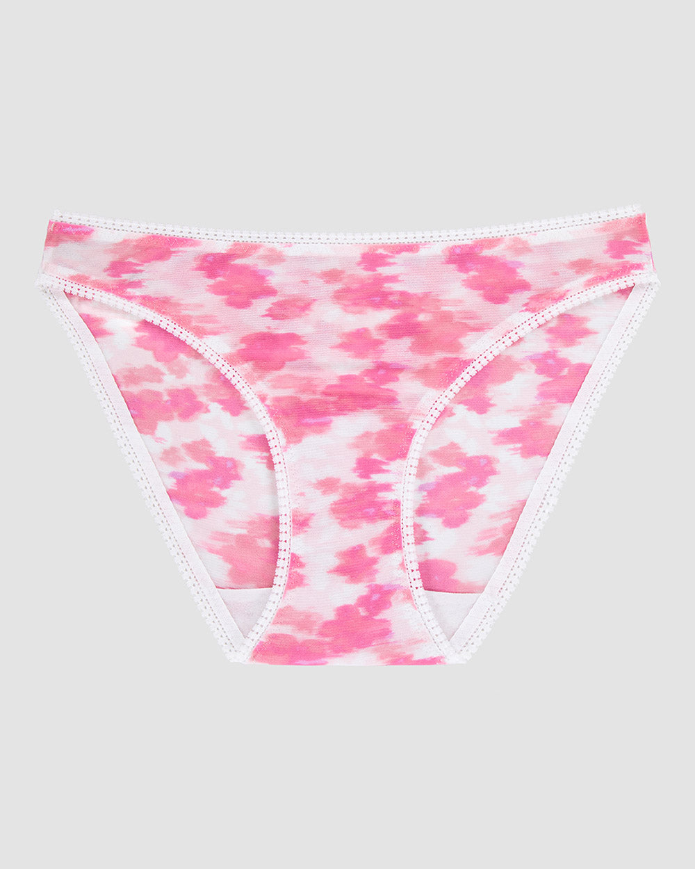 A Triple Mesh Hip Bikini Underwear in Blurred Floral
