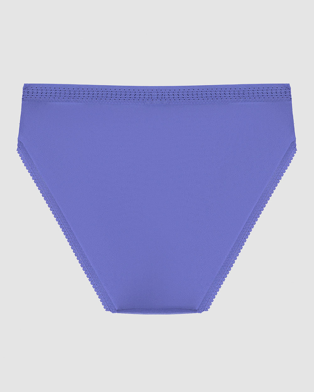 A lady wearing bajaj blue Gossamer Mesh Hi Cut Brief Underwear