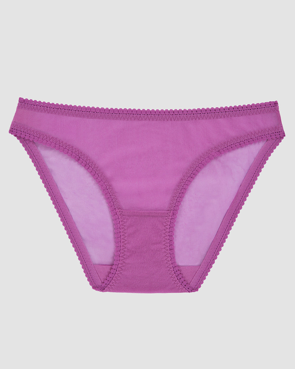 Striking purple Gossamer Mesh Hip Bikini Underwear