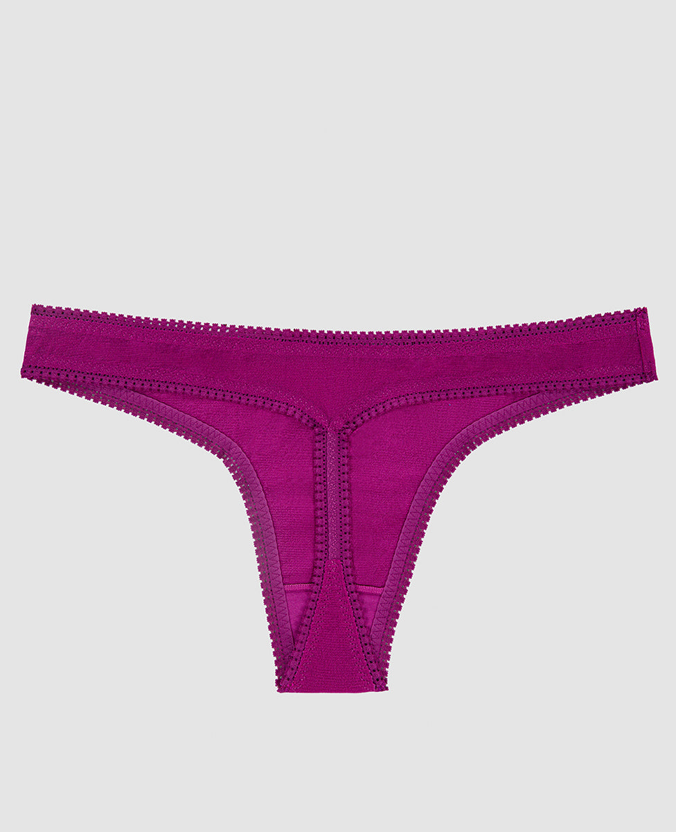 A  purple wine gossamer mesh hip g thong underwear