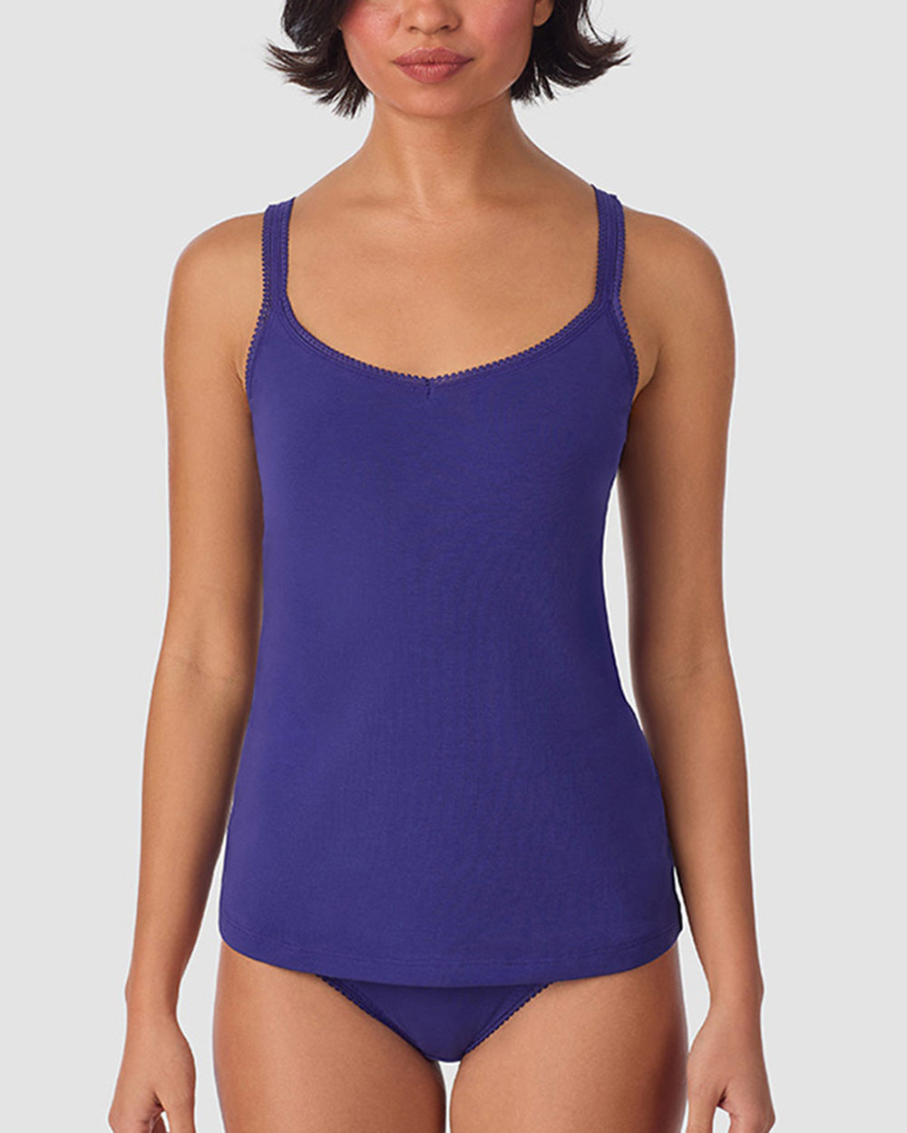Cabana Cotton Reversible Cami - Deep Wisteria