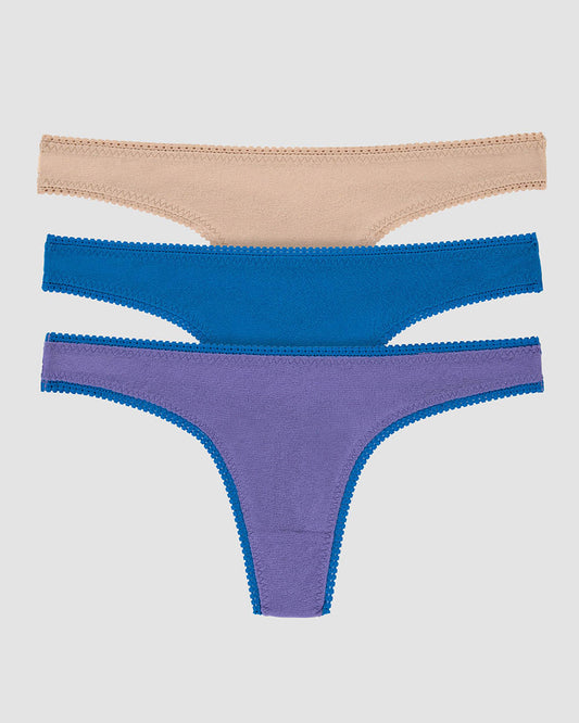 A Champgane Shifting Tide Twilight Blue Gossamer Mesh Hip G Thong Underwear 3 Pack 