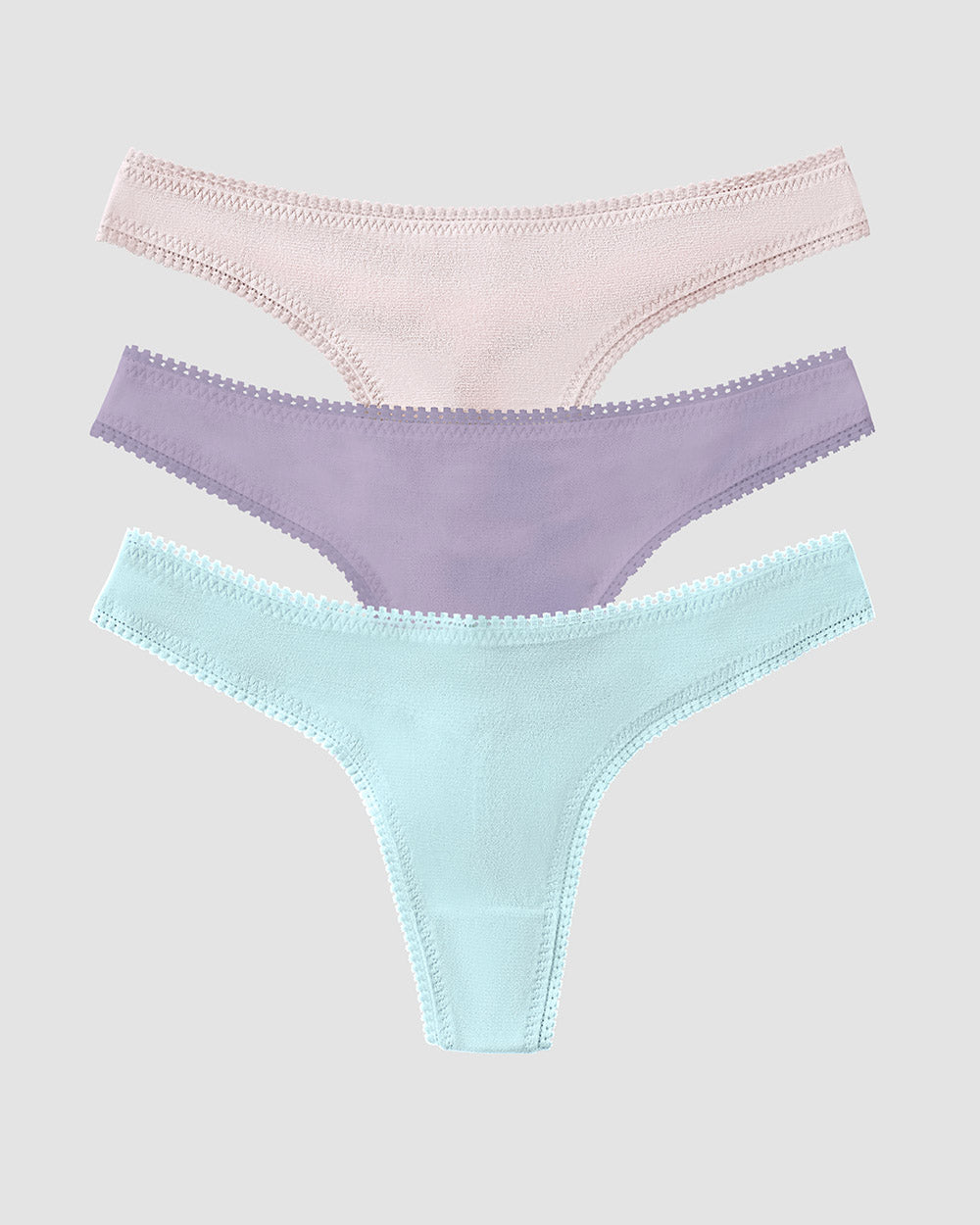A Gossamer Mesh Hip G Thong Underwear 3 Pack Seascape light lavender mauve chalk