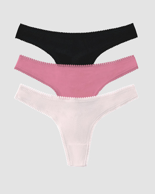 A Gossamer Mesh Hip G Thong Underwear 3 Pack Mauve chalk wild rose black