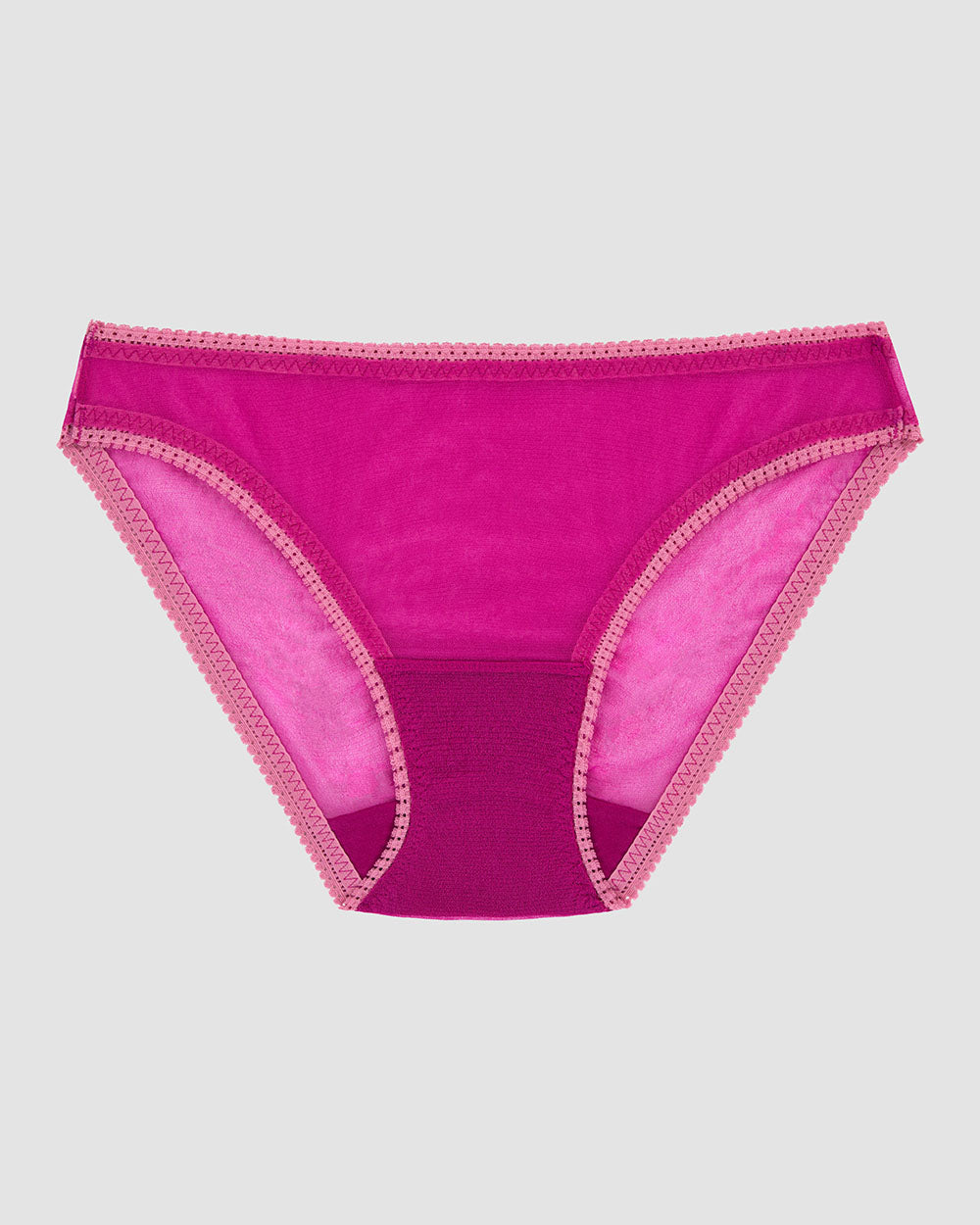 Gossamer Mesh Hip Bikini Underwear - Electric Berry 