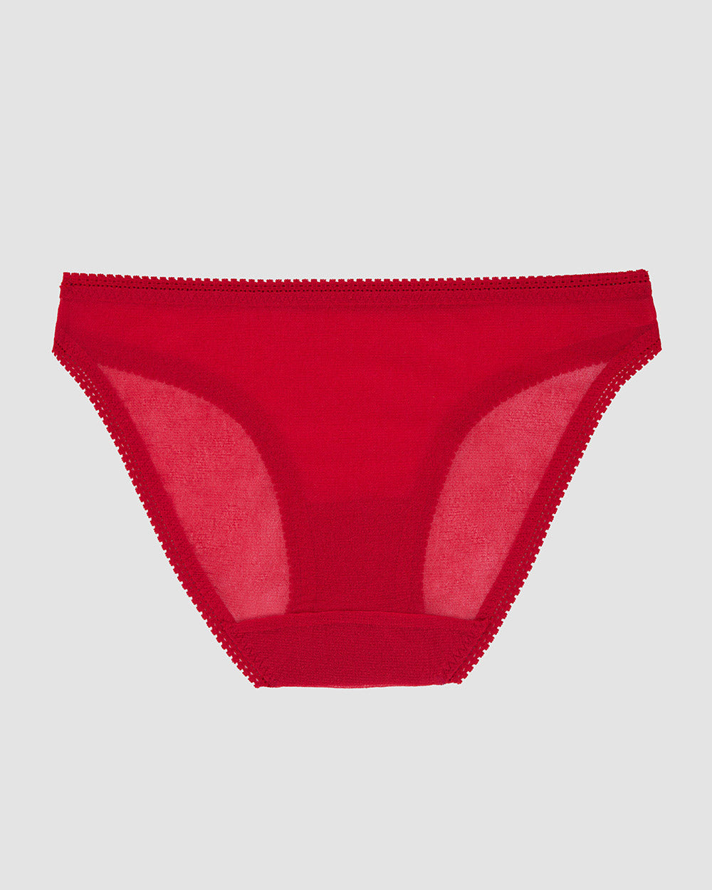 A Gossamer Mesh Hip Bikini Underwear - Crimson