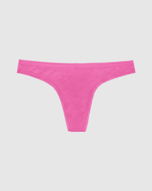 A lady wearing Bright Pink Gossamer Mesh Hip G Thong Underwear 