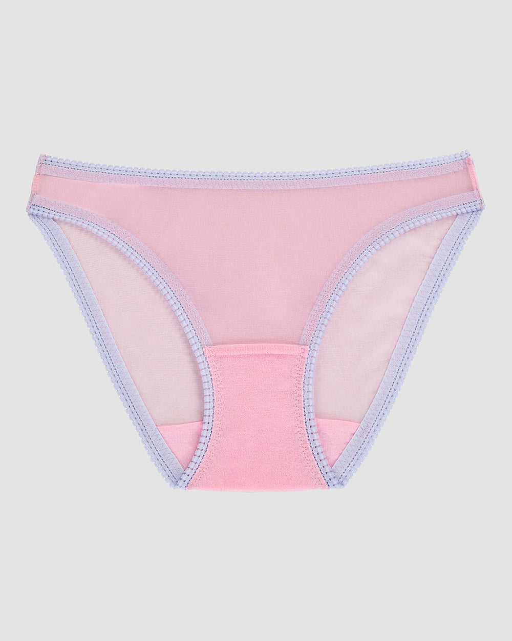 A  Gossamer Mesh Hip Bikini Underwear in Ballet Pink